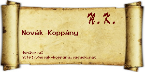 Novák Koppány névjegykártya